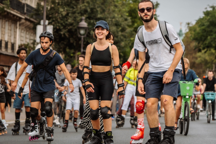 Paris la nuit Faire du Roller