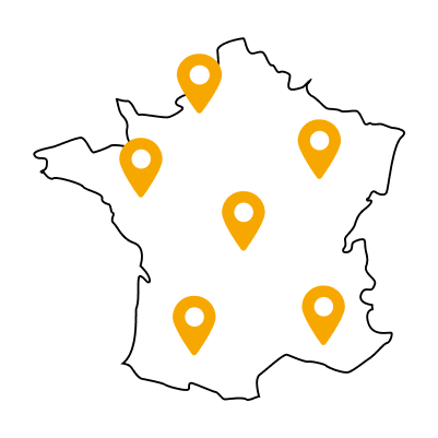 Logo HomeExchange de la carte de France